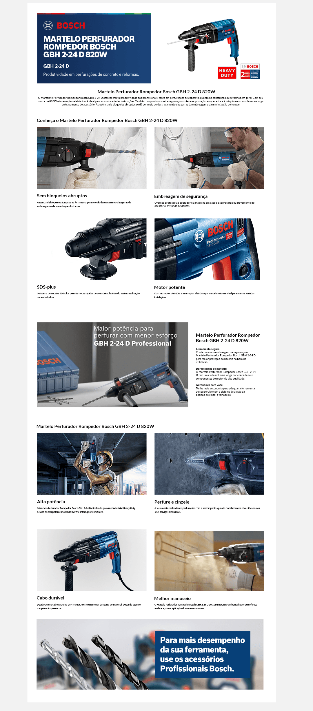 martelete Gbh 2-24 D Bosch